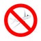 No airplane, plane, aircraft forbidden sign, red prohibition symbol