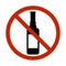 No alcohol allowed drinking prohibited sign vector