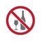 No alcohol allowed sign on white background for graphic and web design, Modern simple vector sign. Internet concept. Trendy symbol