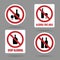 No alcohol and free area vector signs