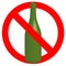 No alcohol permitted sign