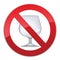 No alcohol sign