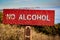 `No Alcohol` Sign Posted at El Matador State Beach, Malibu