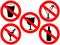 No alcohol signs