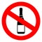 No alcohol vector sign