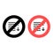 No alignment, editorial, text icon. Simple glyph, flat vector of text editor ban, prohibition, embargo, interdict, forbiddance