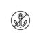 No anchor line icon