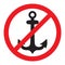 No anchor sign