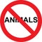 No animals sign