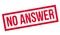 No Answer rubber stamp