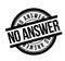 No Answer rubber stamp