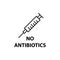 No antibiotics, Vector illustration