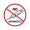 No antibiotics, Vector illustration