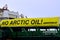 No Arctic Oil Banner on Greenpeace Ship Esperanza