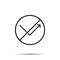 No Arrow, rebound icon. Simple thin line, outline vector of arrow ban, prohibition, embargo, interdict, forbiddance icons for ui