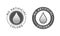 No artificial colors and dyes vector icon. Skin and body care cosmetic product drop symbol