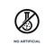 no artificial flavours icon. no artificial flavours concept symb