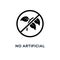 no artificial flavours icon. no artificial flavours concept symb