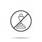No award movie icon. Simple thin line, outline vector of cinema ban, prohibition, embargo, interdict, forbiddance icons for ui and