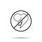 No baby, mather icon. Simple thin line, outline vector of 8 march ban, prohibition, embargo, interdict, forbiddance icons for ui