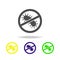 no bacterium color icon. Element of virus color icon. Premium quality graphic design color icon. Signs and symbols collection colo