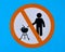 No barbecuing here sign on a blue background