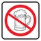 No Beer sign.Prohibition Sign