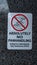 No begging sign in St Louis downtown - ST. LOUIS, USA - JUNE 19, 2019