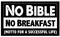 No Bible No Breakfast Motto for a Successful Life Poster