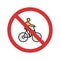 No bicycle Isolated Vector icon which can easily modify or edit