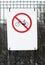 No bicycle riding allowed sign