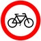 No bicycle sign