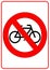 No Bicycle Sign