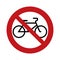 No bicycle sign - no bikes sign, vector