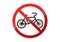 No bicycle sign.  No bikes symbol for public places