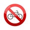 No bicycle sign, Vector illustration