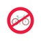 No bicycle vector road sign, restriction of bike, cycling prohibited