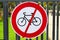 No bicycles