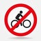 No bicycles sign