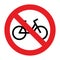 No bike allowed sign