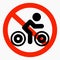 No bike. Prohibition of movement of the bike