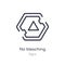 no bleaching outline icon. isolated line vector illustration from signs collection. editable thin stroke no bleaching icon on