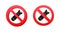 No Bomb Icon Set Vector Illustration for Prohibited and Restricted Areas Signage