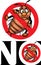 No bugs. Stop bug sign. Icon for design or logo