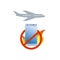No burning smartphone on board icon. Bad quiality cell phone. Airplane prohibition sign