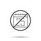 No calendar, 25 icon. Simple thin line, outline vector of calendar ban, prohibition, embargo, interdict, forbiddance icons for ui