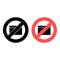 No calendar, date, valentine\\\'s day icon. Simple glyph, flat vector of valentines day, love ban, prohibition, embargo, interdict,