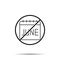 No calendar, june icon. Simple thin line, outline vector of calendar ban, prohibition, embargo, interdict, forbiddance icons for