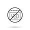 No calendar, wednesday icon. Simple thin line, outline vector of calendar ban, prohibition, embargo, interdict, forbiddance icons