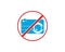 No Camera Icon No Photography Logo , No Stand Camera Symbol